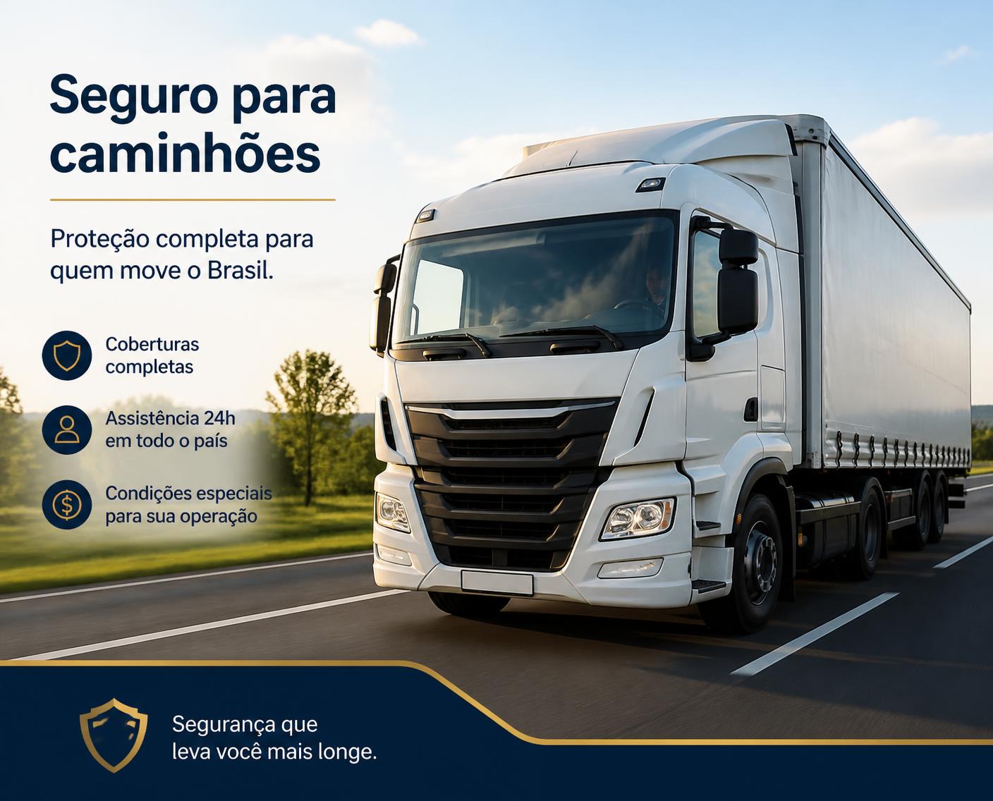 Caminhão de carga em estrada segura